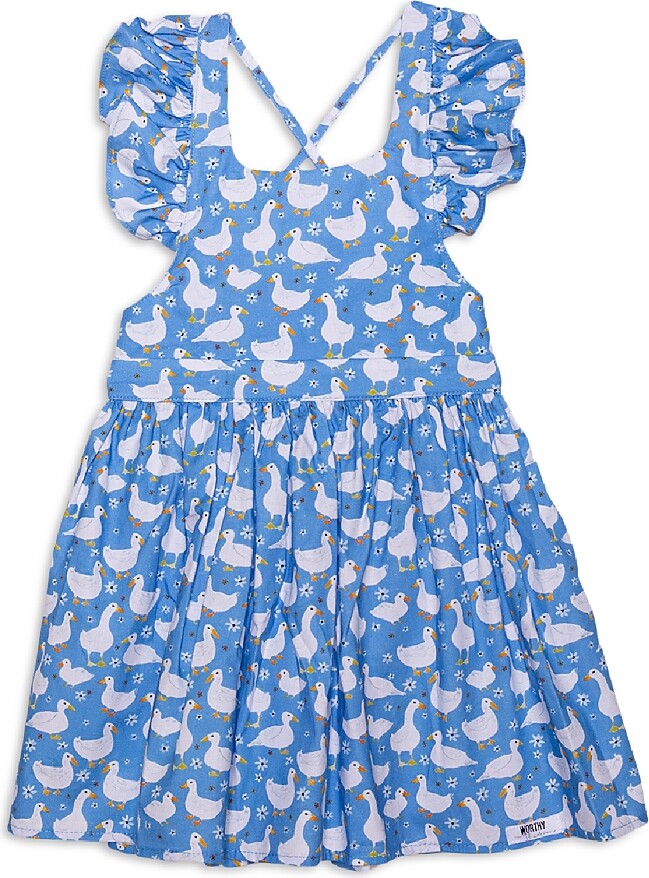 Worthy Threads Girls' Ruffle Sleeve Dress - Little Kid, Big Kid