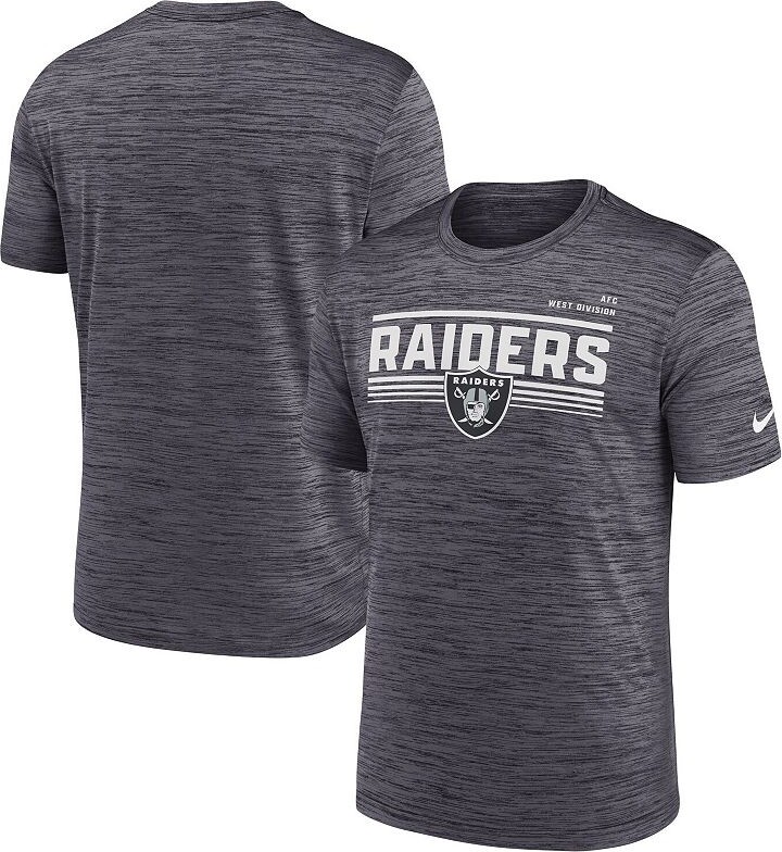 Nike Men's Anthracite Las Vegas Raiders Yardline Velocity Performance T-Shirt