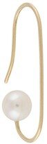 Thumbnail for your product : HSU JEWELLERY LONDON 18kt yellow gold Making Marks drawing line pearl hoop earring