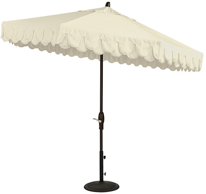 Ballard Designs Dalia Scalloped Patio Umbrella Replacement Canopy