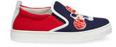 Thumbnail for your product : Fendi Kids patch slip-on sneakers