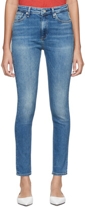 Rag & Bone Blue Nina High-Rise Skinny Jeans