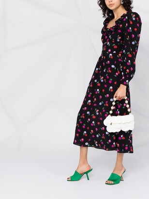 Alessandra Rich Floral-Print Ruffled Dress