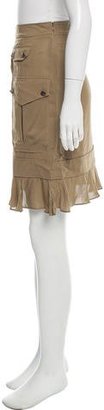 Balenciaga Ruffle-Trimmed Knee-Length Skirt