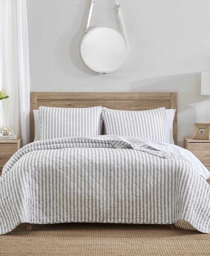 Carousel Designs Amethyst Ticking Stripe Toddler Bed Comforter 