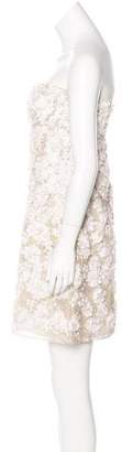 Valentino Silk Floral Appliqué Dress