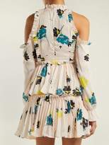 Thumbnail for your product : Self-Portrait Floral Print Pleated Dress - Womens - Light Pink