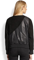 Thumbnail for your product : OAK Rodeo Leather & Suede Sweatshirt