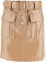 Thumbnail for your product : Self-Portrait FAUX LEATHER MINI SKIRT 8 Brown,Beige Faux leather