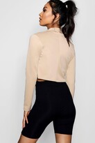 Thumbnail for your product : boohoo Lapel Crop Blazer
