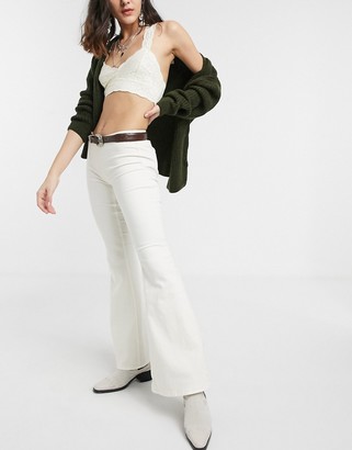 Free People Penny flare trouser in ivory