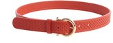 Thumbnail for your product : Ferragamo lava red laser cut leather gancio buckle belt