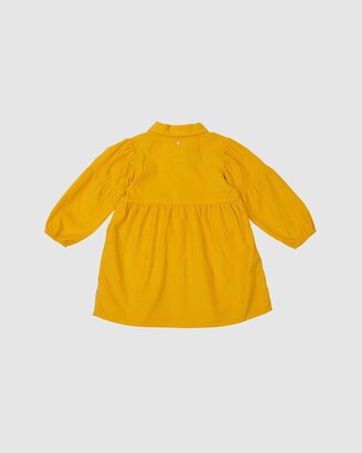 Goldie + Ace - Girl's Yellow Long Sleeve Dresses - Petite Cord Dress - Kids - Size 5 YRS at The Iconic