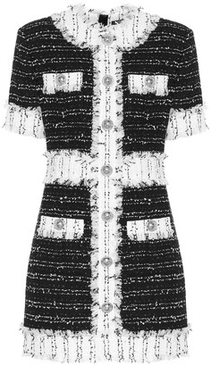 Balmain Cotton-blend tweed minidress