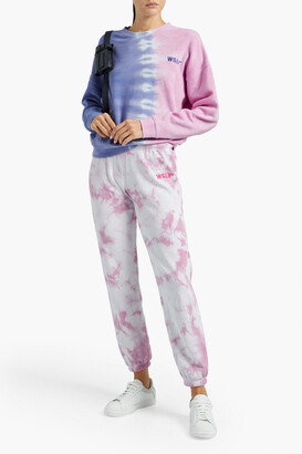 WSLY The Ecosoft tie-dyed organic cotton-blend fleece track pants