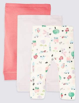 Marks and Spencer 3 Pack Pure Cotton Leggings