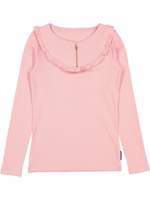 Polarn O. Pyret Girls Ribbed Top With Ruffles