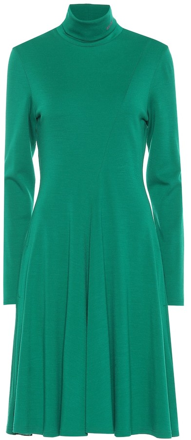 calvin klein dark green dress