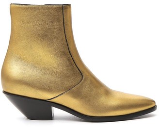 saint laurent gold boots