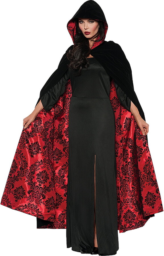 Underwraps Women’s Deluxe Velvet Satin Cape Costume – One Size