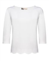 Thumbnail for your product : Jaeger Jersey Scalloped Hem T-shirt