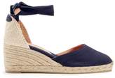 Thumbnail for your product : Castaner Carina 60 Canvas & Jute Espadrille Wedges - Womens - Navy
