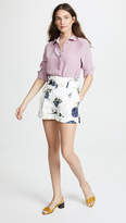 Thumbnail for your product : Nicholas Blue Rose High Waisted Shorts