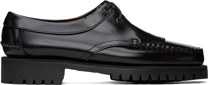Sebago Black James Fringe Lug Oxfords ShopStyle Flats