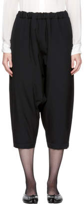 Comme des Garcons Black Wool Padded Cropped Trousers