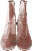 Thumbnail for your product : Gianvito Rossi Velvet Round-Toe Ankle Boots