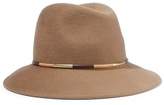 Thumbnail for your product : Eugenia Kim Bianca Metallic Leather-Trimmed Wool-Felt Fedora