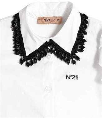 N°21 Embellished Cotton Poplin Shirt