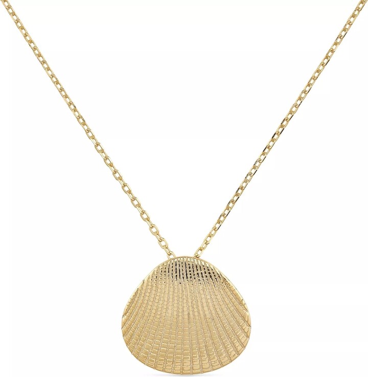 Elk & Bloom Delicate Gold Shell Clam Necklace