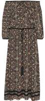 Thumbnail for your product : Talitha Atlanta Off-The-Shoulder Printed Silk-Georgette Maxi Dress