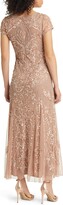 Thumbnail for your product : Pisarro Nights Beaded Mesh Midi Cocktail Dress