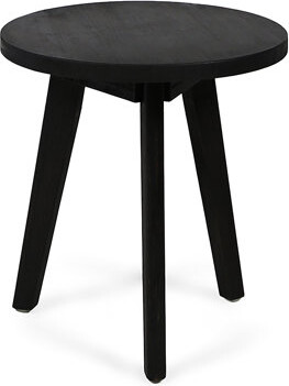 George Oliver Dark Grey Wood Table - Marina Outdoor Side With Base And Triangular Top. 16.41in Height 50lb Capacity 5.58lb Weight Style In Grey. Solid Top Three