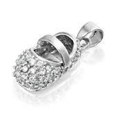 Thumbnail for your product : Bling Jewelry CZ Baby Shoe Charm Pendant Sterling Silver