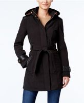 Thumbnail for your product : Via Spiga Faux-Leather-Trim Walker Coat