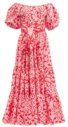 HESTER BLY Laaka Ema Floral-print Cotton-poplin Maxi Dress - Pink