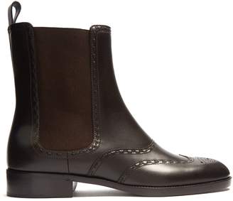 Bottega Veneta Brogue-detail leather chelsea ankle boot