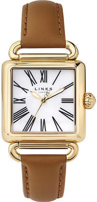 Links of London 6010.0426 Driver gold-plated leather watch