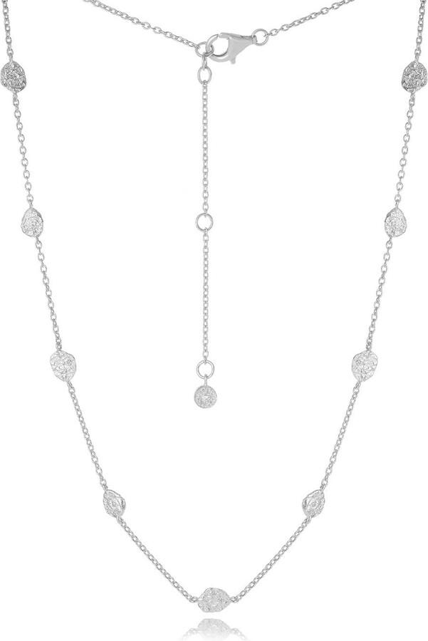 Moon London Mona Sterling Silver Disk Necklace