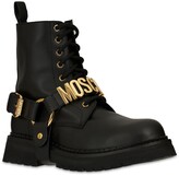 Thumbnail for your product : Moschino 50mm Leather Combat Boots