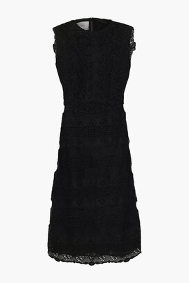 Valentino Virgin Wool And Silk-blend Lace Dress