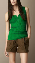 Thumbnail for your product : Burberry Ribbed Cotton Knitted Vest
