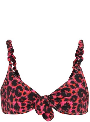 Reina Olga Luca leopard-print bikini top - ShopStyle Two Piece Swimsuits