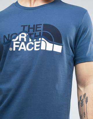 The North Face Mountain Line T-Shirt In Blue