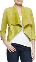Thumbnail for your product : Neiman Marcus Suede Draped Moto Jacket