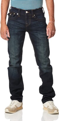 True Religion Men's Ricky Low Rise Relaxed Fit Straight Leg Jean with Back Flap Pockets
