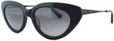 Thumbnail for your product : Vera Wang INDRA BLACK Black Cateye Embellished Sunglasses